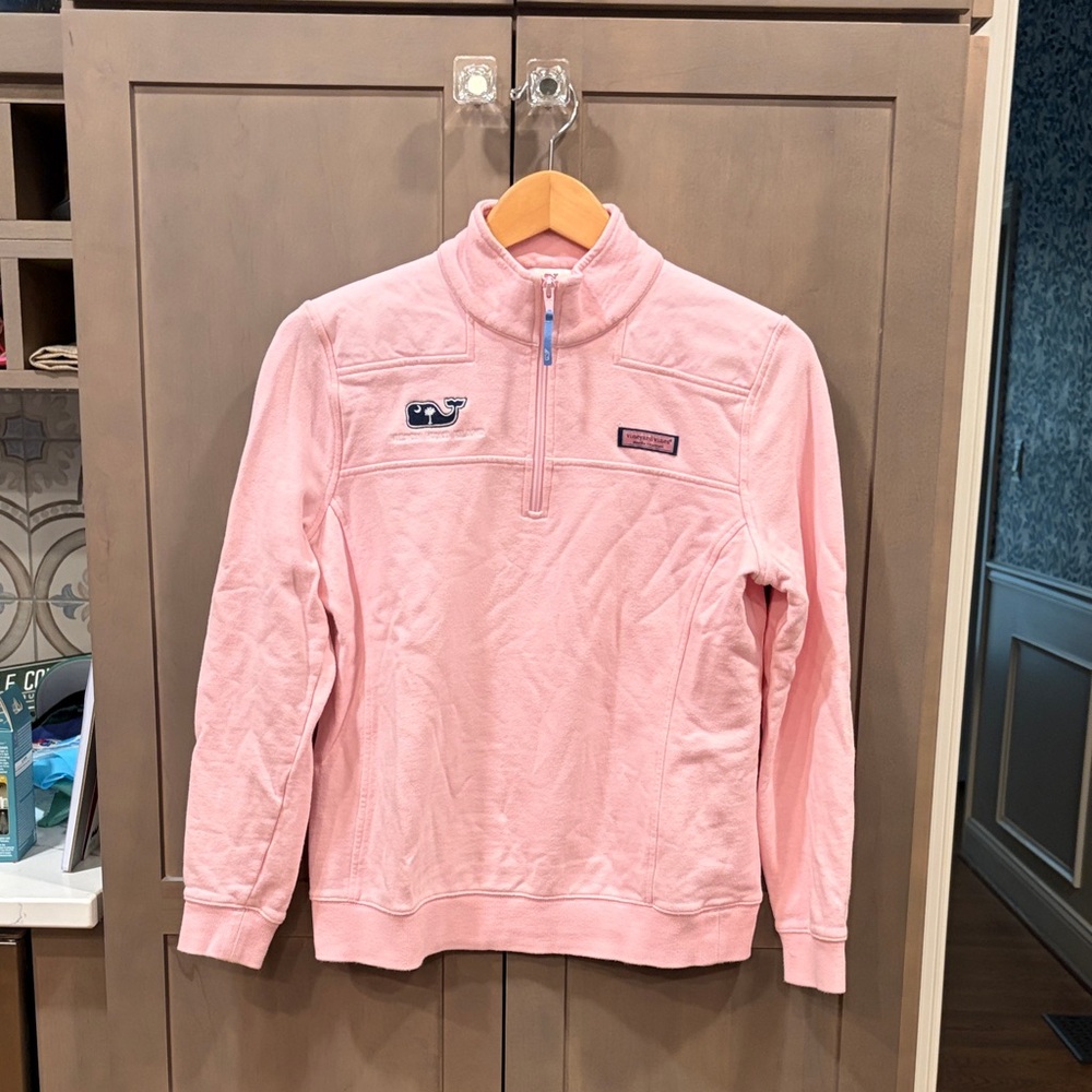Vineyard Vines Pink Quarter-Zip Sweatshirt